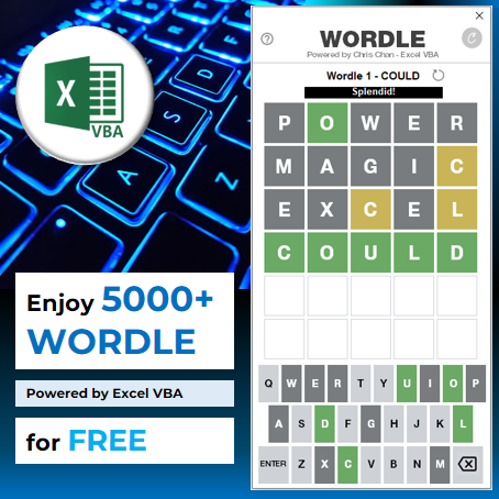 WORDLE in Excel VBA